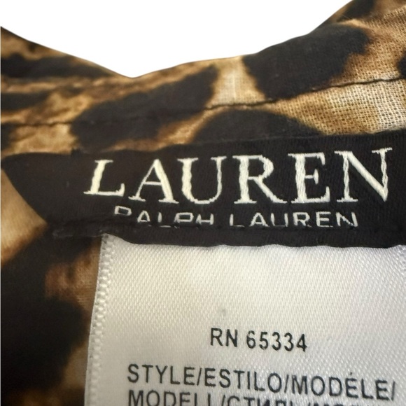 Lauren by Ralph Lauren Animal Print Tunic Blouse M - Picture 4 of 4